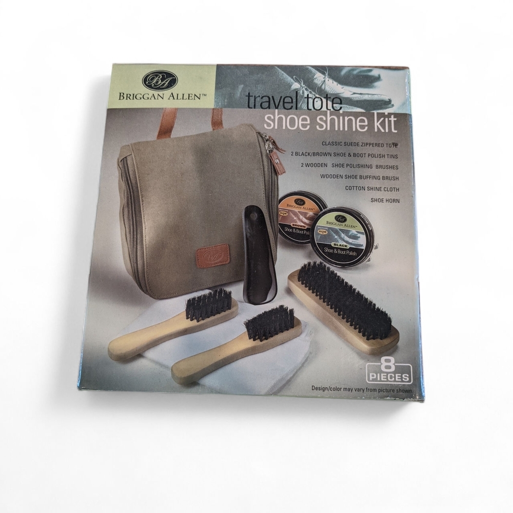 Travel Tote Shoe Shine Kit - Gray